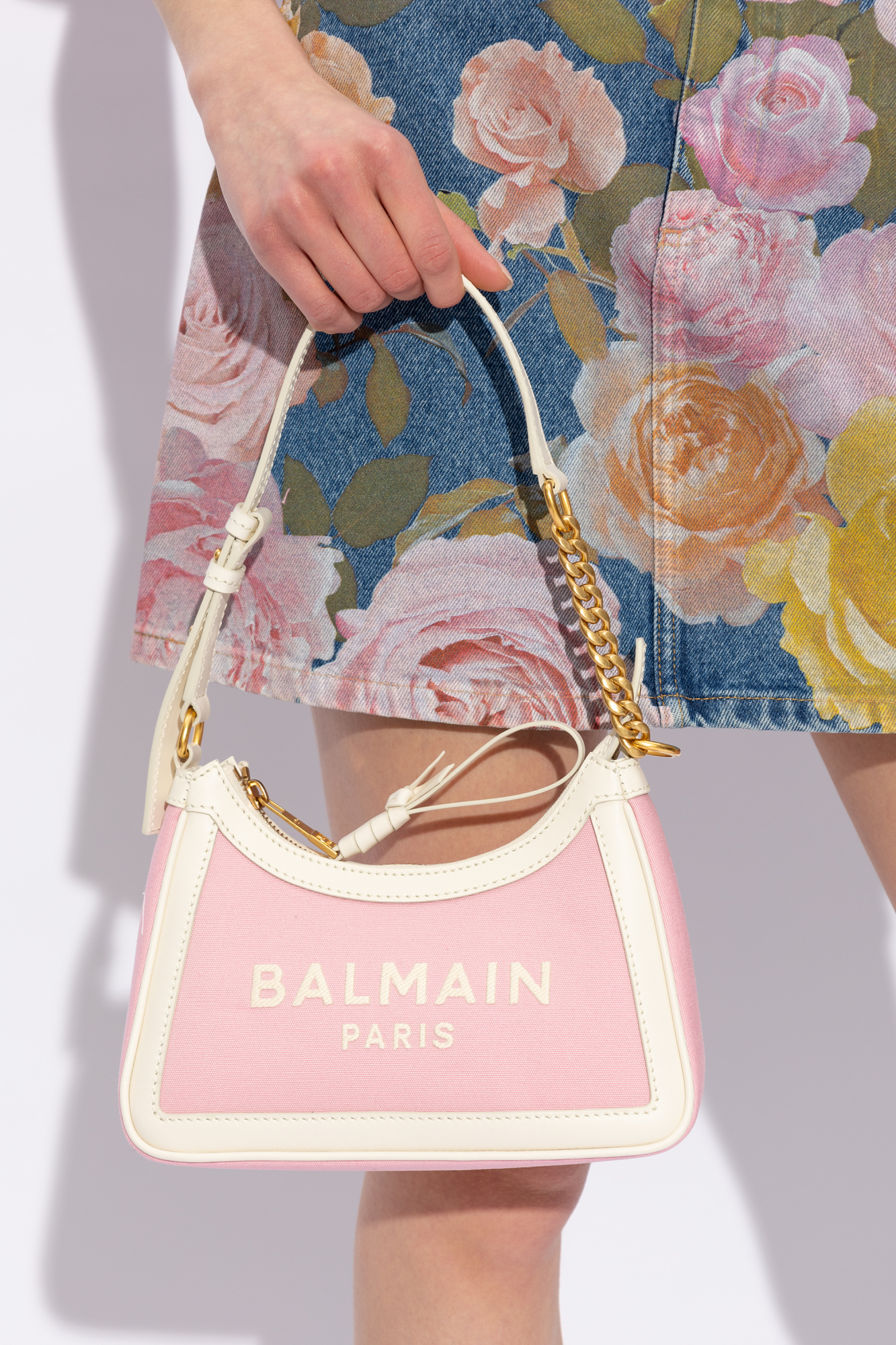 Balmain mules i jacquard med monogram - Pink 'B